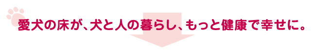 愛犬の床が、犬と人との暮らしをもっと健康で幸せに。
